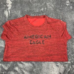 American Eagle Logo Super Soft Heathered Graphic Tee T-Shirt - Men Sz Small